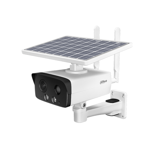 Cámara IP Bullet 4 Megapixeles 4G SOLAR con Panel Solar y Batería / Disuasión Activa/ IR: 50 metros / Luz cálida 30 metros marca Dahua