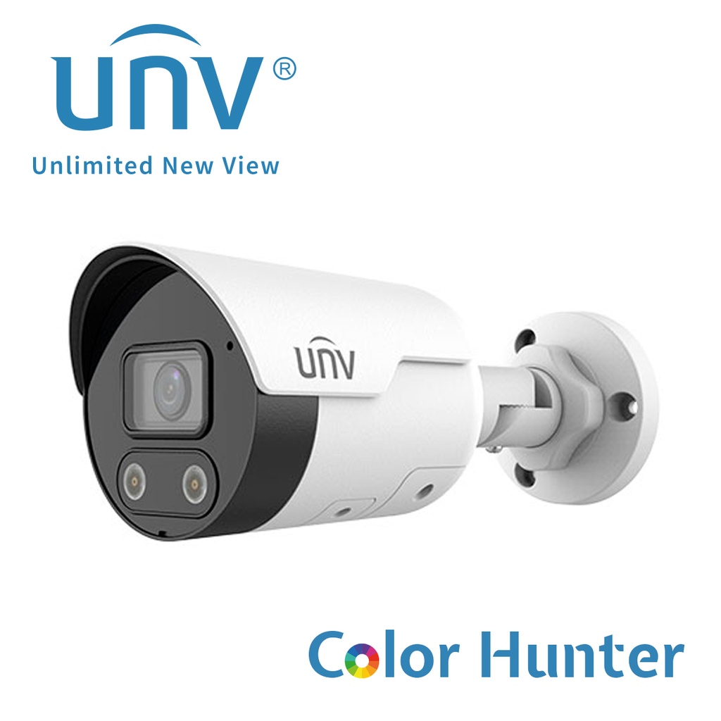 Cámara IP tipo Bullet 4 megapixeles, lente 2.8mm, Color Hunter, Alarma, Audio de dos vías marca Uniview
