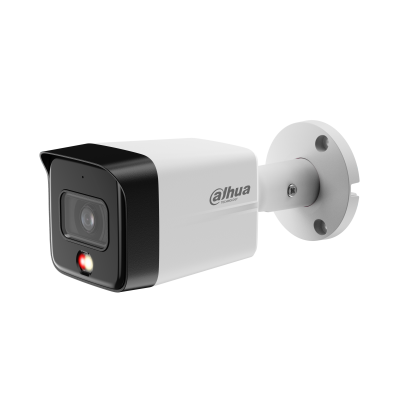 Cámara IP tipo bullet 6 megapixeles con microfono incorporado, lente 2.8mm alcance 30 metros, luz dual con detección de personas marca Dahua