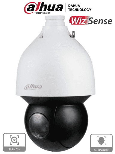 [DH-SD5A432GB] Cámara IP PTZ 4MP/ WizSense/ Starlight/ 32x Zoom/ IR 150m/ Autotracking 3.0/ Protección Perimetral/ Face Detection/ Detección de Rostros/ Captura de Humanos y Vehículos/ SMD 4.0/ Quick Pick/ E&S de Alarma y Audio/ PoE+/ IP67/ IK10 marca Dahua Modelo DH-SD5A432GB-HNR