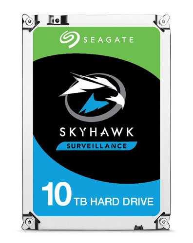 [ST10000VX0004] Disco duro línea Skyhawk, capacidad de 10 TB, conexión SATA III 5900RPM, especial para uso continuo 24/7, marca Seagate, marca Hikvision