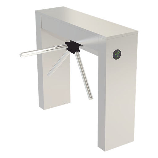 Molinete trípode bidireccional de Acero Inoxidable Con Indicadores de Paso / Para Aplicaciones de Interior y Exterior Protegido / Tipo Puente  Tres brazos de acero inoxidable grado 304 MCBF de 5 millones para uso continuo Voltaje de alimentación de 110VAC Temperatura de operación de -20 a 68°C Modo de emergencia con brazos libres Indicadores LED para control de paso bidireccional 